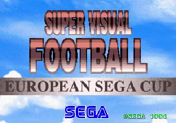 Super Visual Football: European Sega Cup screen shot title